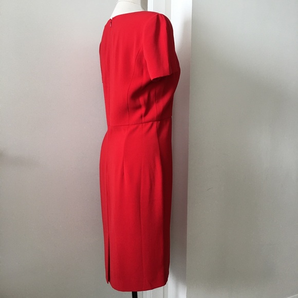 NEW DKNY DONNA KARAN RED Asymmetric DRESS Size 6 - Picture 4 of 7